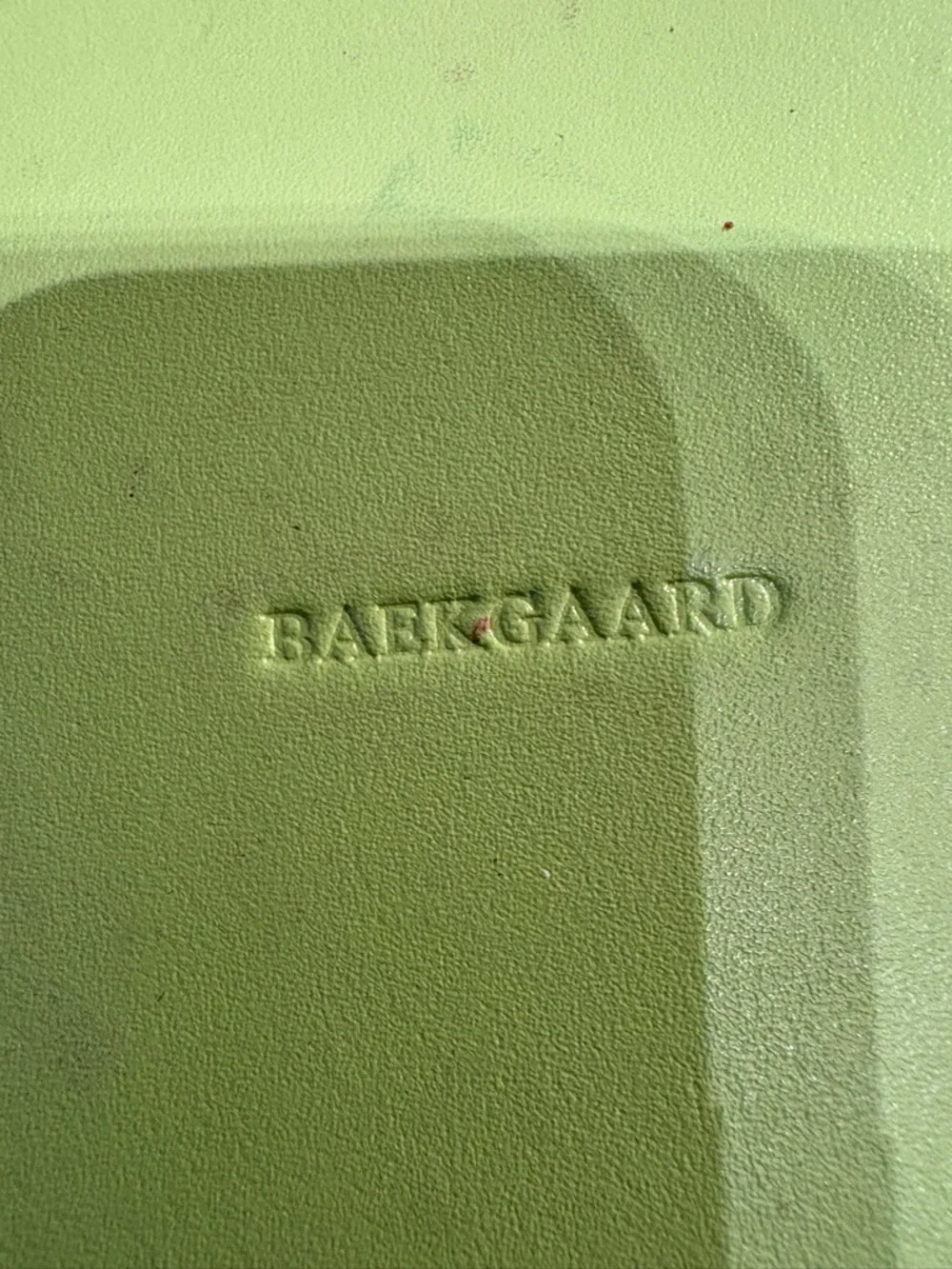 Green Leather Tablet Catchall Tray